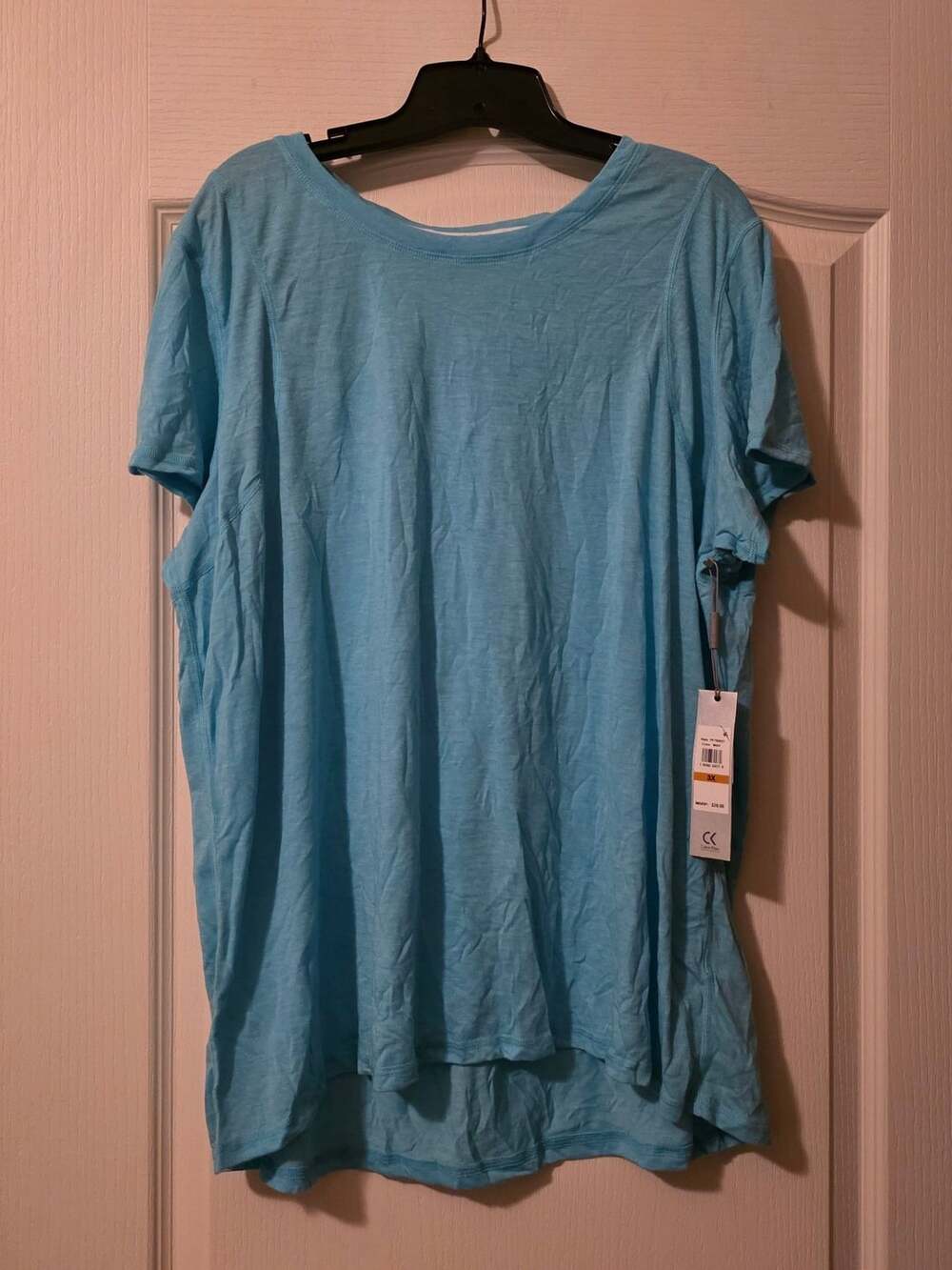NWT Calvin Klein Performance T-Shirt 3X Aqua Blue Short Sleeve Active